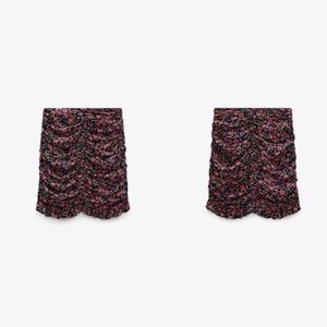 Zara draped floral skirt